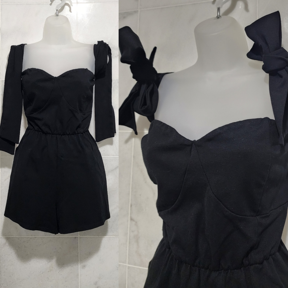 Quum Black Romper Heart Shape Neckline 2XL